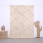 Vintage Handmade Beni Ourain Rug 4.8 x 7.2 ft - Moroccan Rug - Duty free