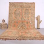 Vintage moroccan rug 7 x 13 ft - Moroccan rug - Old moroccan rug - Wool rug - Handmade rug - Berber rug - Home decor vintage - Peach rug