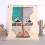 Colorful contemporary Rug 6 x 8 ft - Moroccan rug - vintage moroccan rug - abstract rug - berber rug handcrafted - Wool rug - Home decor