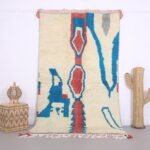 Colorful contemporary Rug 5 x 8 ft - Moroccan rug - vintage moroccan rug - abstract rug - berber rug handcrafted - Wool rug - Home decor