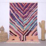 Colorful contemporary Rug 5.2 x 7.6 ft - Moroccan rug - vintage moroccan rug - abstract rug - berber rug handcrafted - Wool rug - Home decor