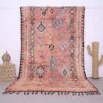 Vintage moroccan rug 6 x 10 ft - Moroccan rug - Old moroccan rug - Wool rug - Handmade rug - Berber rug - Home decor vintage - Peach rug