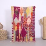 Colorful contemporary Rug 3.1 x 4.8 ft - Moroccan rug - vintage moroccan rug - abstract rug - berber rug handcrafted - Wool rug - Home decor