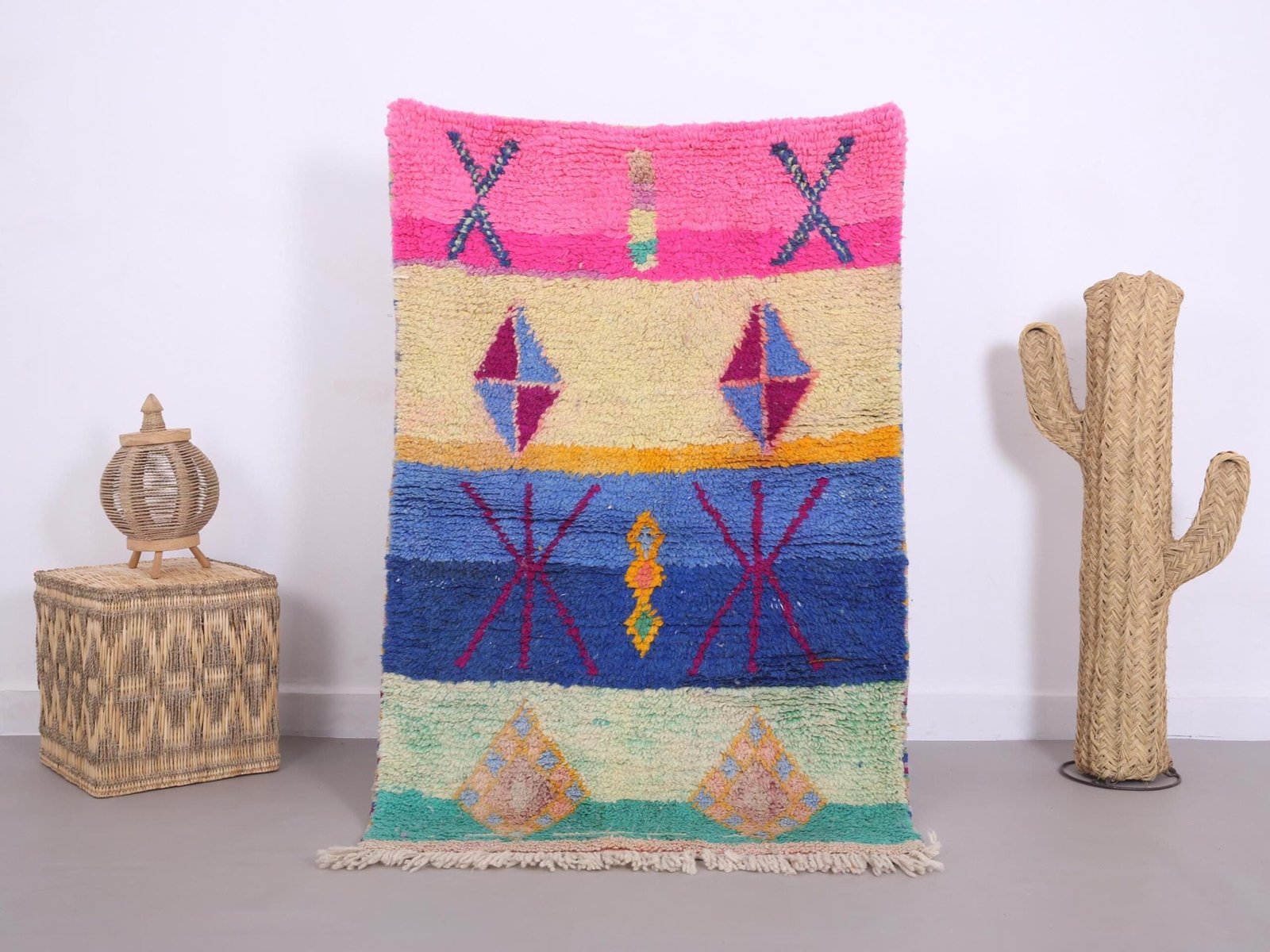 il_fullxfull.7107400407_b7sm Handmade Small Boujaad rug 3.1 x 5 ft, Moroccan rug - Image 1