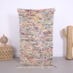 Handmade Colorful Beni Ourain Rug, Moroccan Rug 2.8 x 5.3 ft