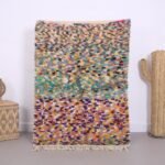 Vintage Boujaad Moroccan Rug: Colorful Berber Wool Rug (3.4 x 4.7 FT)
