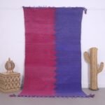 Handwoven kilim rug, Wool Berber Carpet, Moroccan Rug 4.6 x 8.4 ft