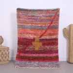 Handmade Brown Moroccan Beni Ourain Rug: 3.4 x 5.2 ft, 100% Wool