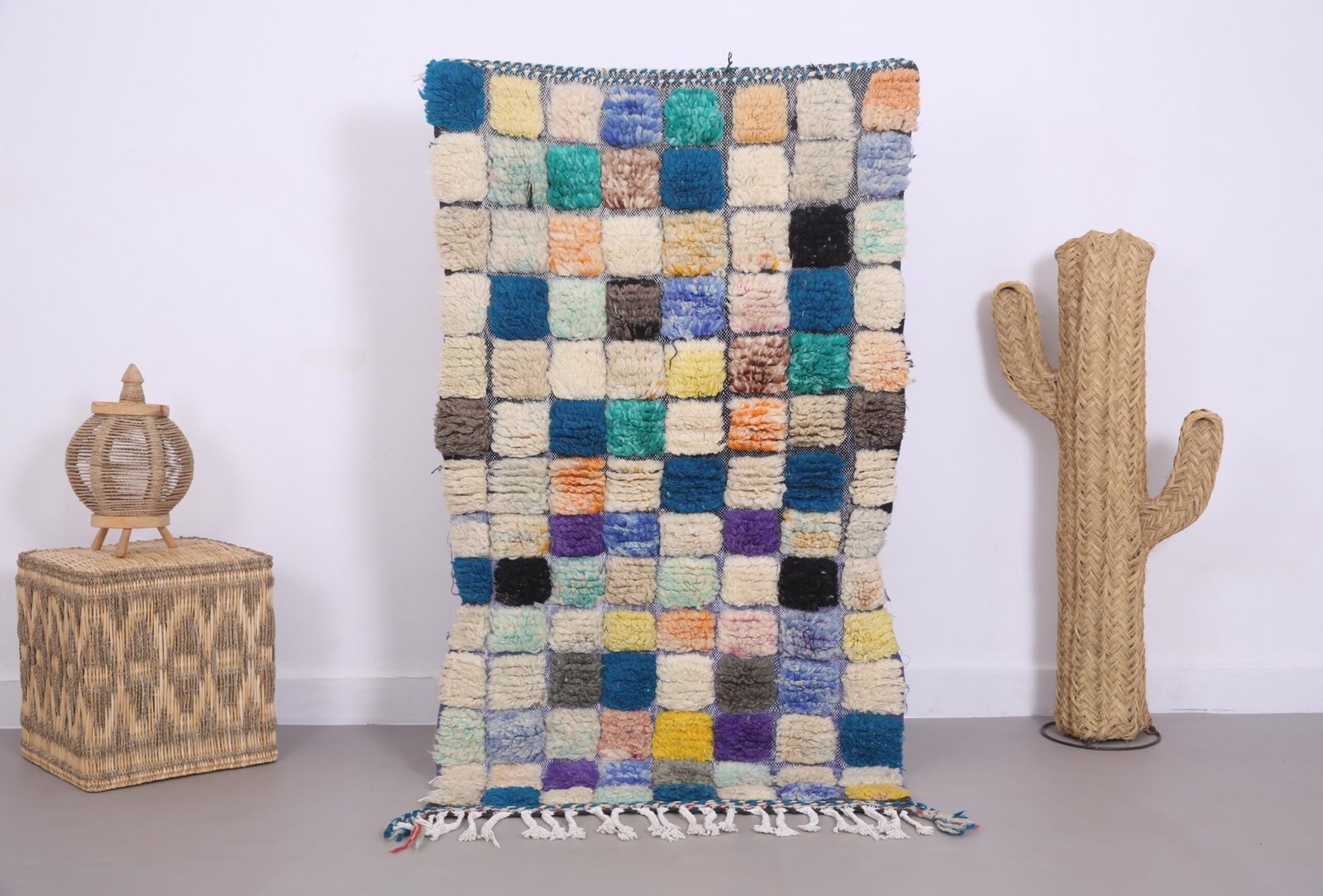 il_fullxfull.7191378731_9hfj Handmade Brown Moroccan Beni Ourain Rug: 100% Wool, Berber Design (2.7 x 5 ft.) - Image 1