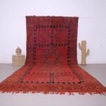 Red Vintage Beni Mrirt Rug 7.2 x 15 FT - Moroccan rug - Duty free