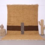 Handmade Moroccan Rug 7 x 10.2 FT - Beige, Brown & Gray Modern Beni Ourain Design - Minimalist Berber Wool Carpet - Custom Sizes Available