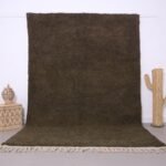 Green Moroccan Rug 6.8 x 10 ft - vintage moroccan rug - Moroccan rug - handcrafted rug - genuine lamb wool - berber rug - Seaweed green