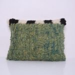 Green Moroccan Pillow 14.5''x 20" - Kilim Pillowcase - Handmade pillow cover - wool pillowcase - Berber Pillowcase - vintage pillowcase