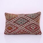 Vintage Moroccan Pillow 13.3''x 21.2" - Kilim Pillowcase - Handmade pillow cover - wool pillowcase - Berber Pillowcase - vintage pillowcase
