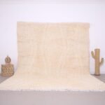 Cream Handmade Berber Rug 9.5 x 11.8 ft - Hand knotted Lamb Wool - Moroccan rug - Ivory Moroccan Rug - Vintage Moroccan Rug - Custom Rug