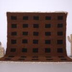 Cofee Brown Beni Ourain Rug 9.1 x 9.4 ft - brown wool rug - handmade berber rug - moroccan rug - vintage moroccan rug - Brown home decor