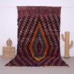 Vintage Moroccan Rug 5.7x10.4 FT - Berber rug - Wool rug - Moroccan rug - Hand knotted rug - vintage home decor - Old moroccan rug bohemian