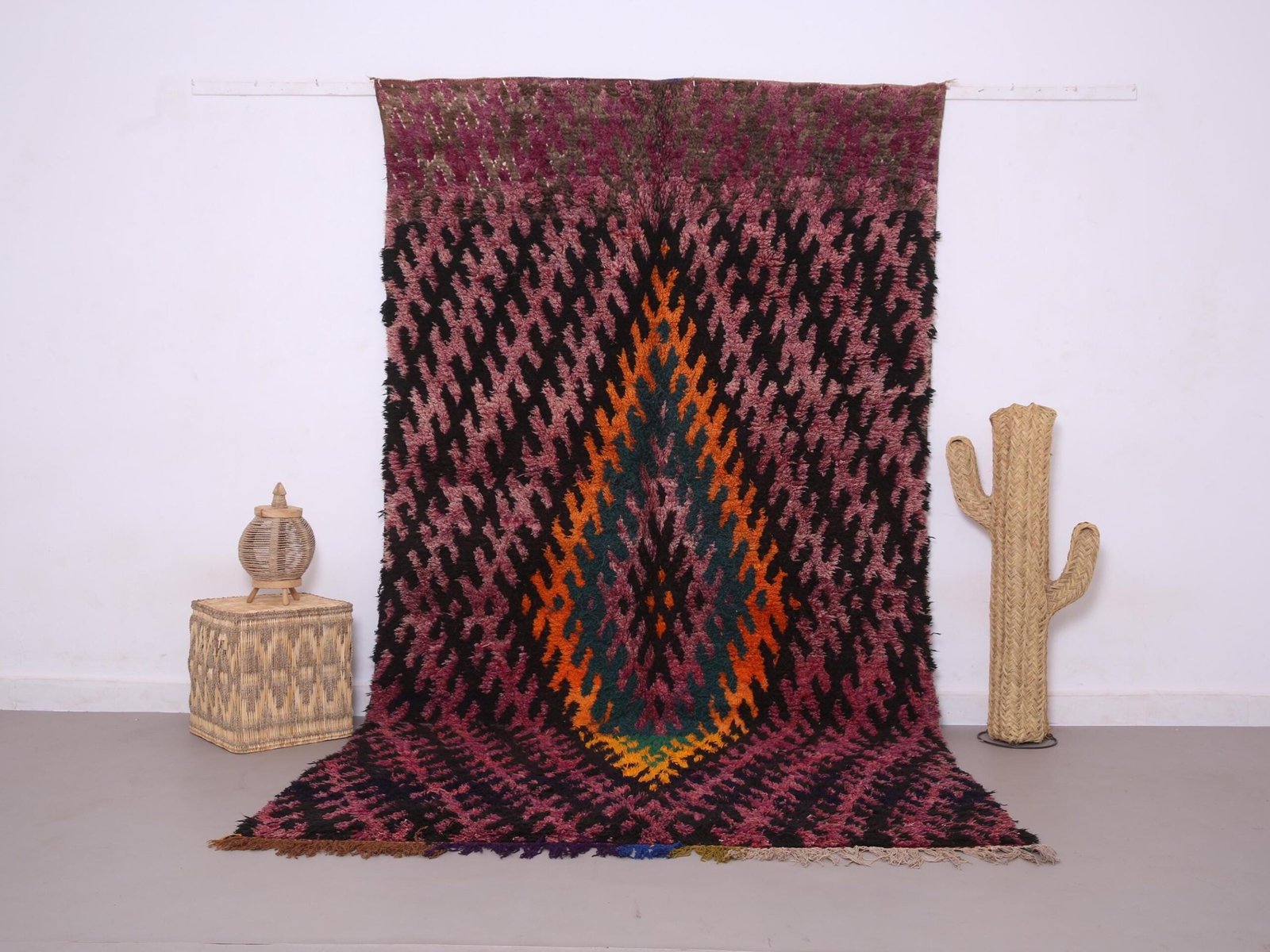 il_fullxfull.7454574644_p9x2 Vintage Moroccan Rug 5.7x10.4 FT - Berber rug - Wool rug - Moroccan rug - Hand knotted rug - vintage home decor - Old moroccan rug bohemian - Image 1