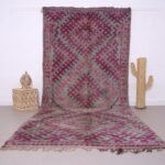 Vintage moroccan rug 6x12.7 ft - Moroccan rug purple - Old moroccan rug - Wool rug - Handmade rug - Berber rug - Purple rug