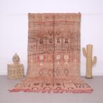 Vintage Boujaad Rug 5.6 x 10 FT - Vintage Moroccan Rug - Moroccan rug Peach - Authentic Moroccan rug - Vintage Home Decor - Old Berber Rug