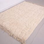 Ivory custom moroccan rug - Moroccan rug - wool rug - hand knotted rug - living room rug - Berber rug - Beni ourain rug - Home decor