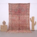 Peach Vintage Boujaad Rug 5.2 x 8.2 FT - Vintage Moroccan Rug - Berber rug - Moroccan rug - Moroccan Home Decor - Traditional Wool Rug