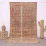 Peach Vintage Boujaad Rug 5 x 9.3 FT - Moroccan rug - Berber rug - Wool rug old - Vintage moroccan rug - Handmade rug - Vintage home decor