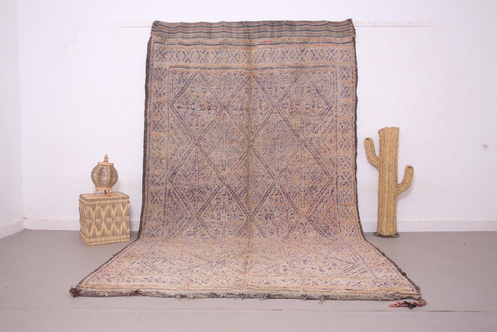 il_fullxfull.7565404238_2q6r Vintage Authentic Moroccan Rug 6.7 x 11 FT - Vintage moroccan rug - Handmade Rug - Moroccan rug - Berber rug - Wool rug - Old moroccan rug - Image 1