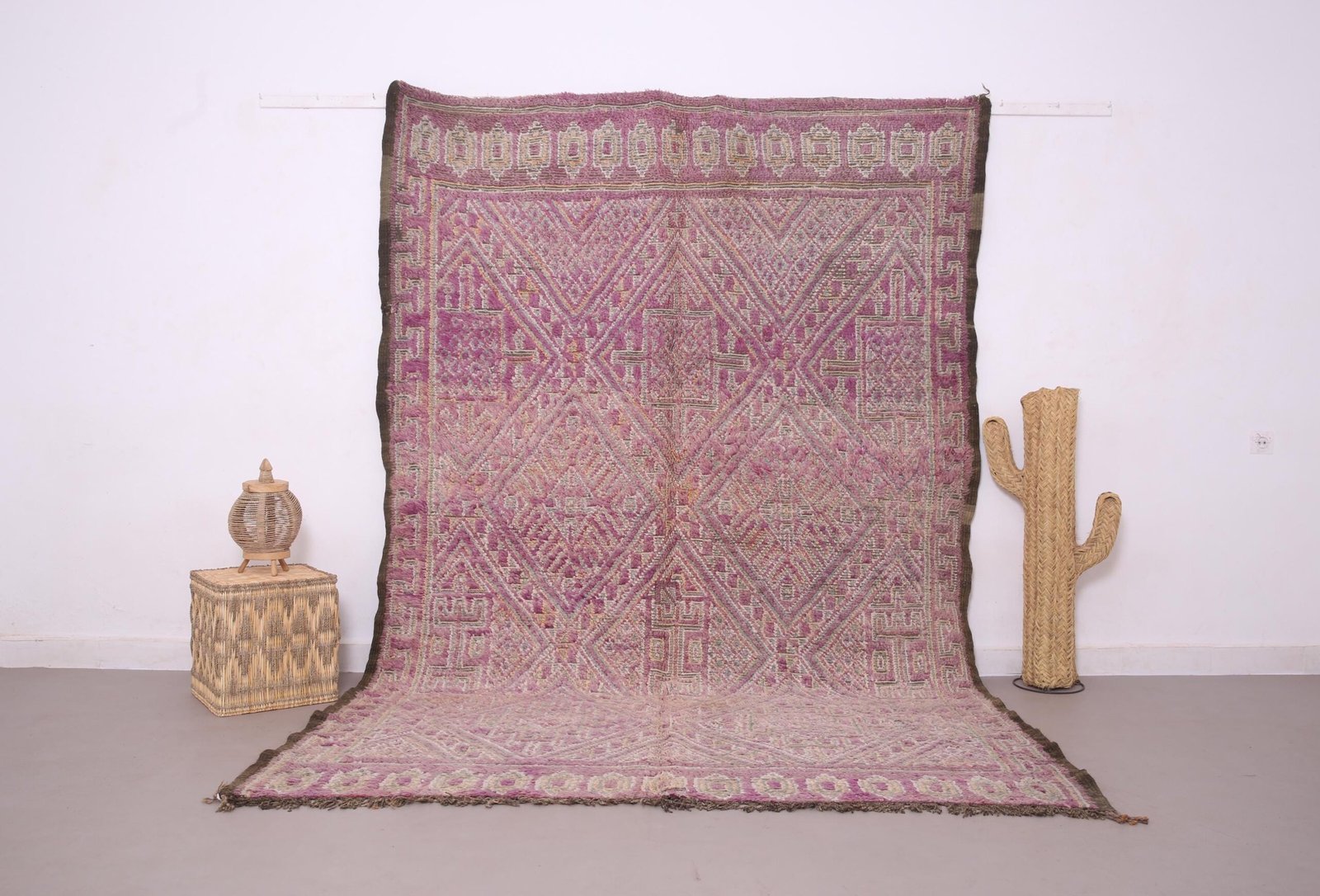 il_fullxfull.7576394612_jm8k Purple Beni Mguild Rug 6.8 x 10 ft , Moroccan Rug , Vintage Moroccan Rug , Handmade Rug Boho , Berber Rug , Wool Rug , Moroccan Rug Purple - Image 1