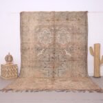 Vintage Boujaad Rug 6.7 x 10.3 FT - Moroccan rug - vintage moroccan rug - Peach berber rug - wool rug - handmade rug - Old Moroccan Rug Boho